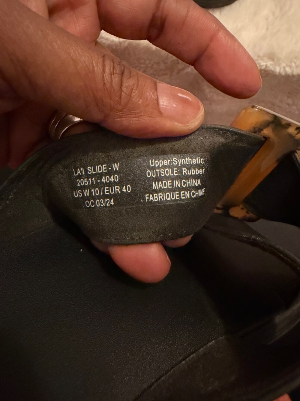 Olukai Black Slide Sandals